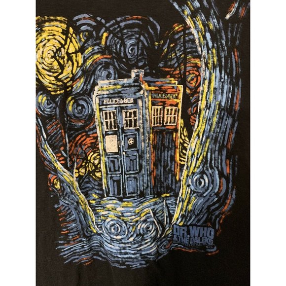 Dr‎ Who And The Daleks Mens T Shirt Sz S Black - Picture 1 of 6